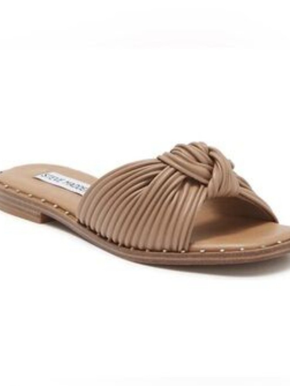 Steve Madden Willow Knot Slide Sandal In Tan Pu Size 8